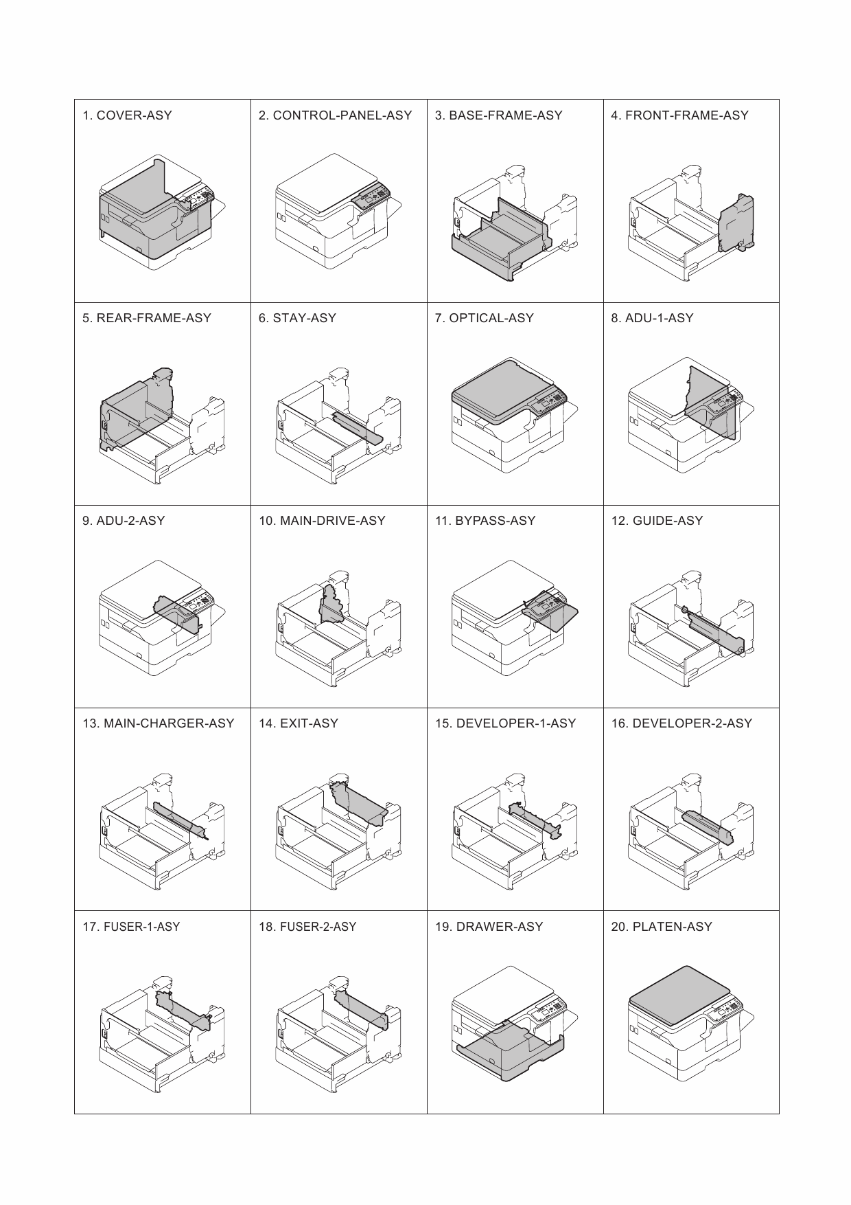 TOSHIBA e-STUDIO 2006 2306 2506 Parts List Manual-2